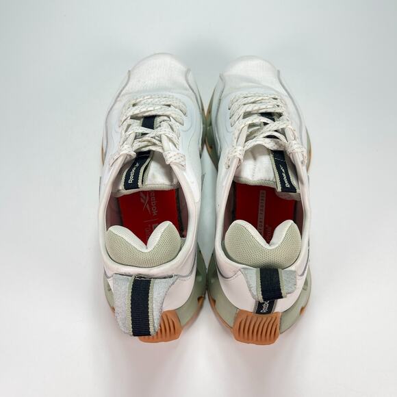 Reebok Womens Zig Dynamica White Green Athletic Running Shoes Women's Size 8 - Picture 6 of 11